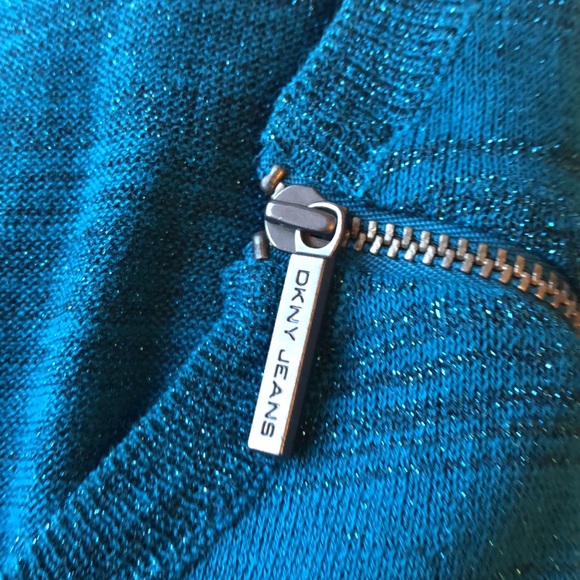 DKNY Jeans Lightweight Plus Teal Sweater- NWT - Picture 6 of 10